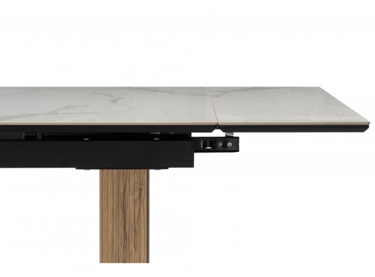 Керамический стол Бернардо 180x90 statuario titan gloss / дуб монтана