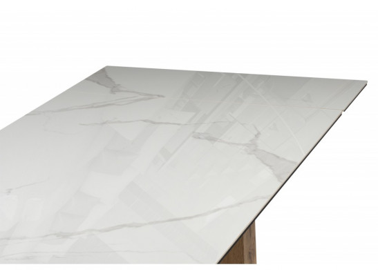 Керамический стол Бернардо 180x90 statuario titan gloss / дуб монтана