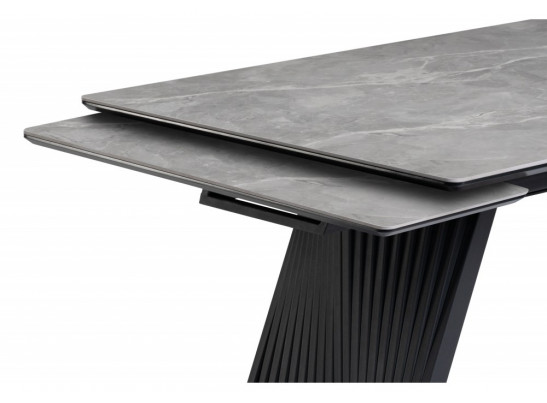 Керамический стол Вейв 160(220)х89 larka grey / черный