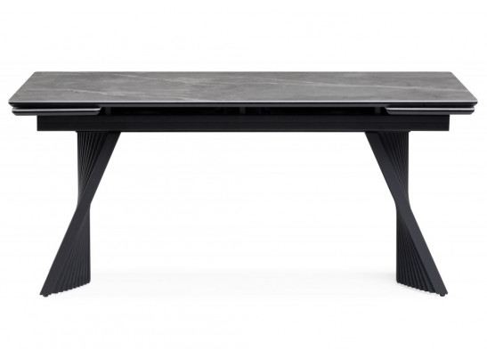 Керамический стол Вейв 140(200)х80 larka grey / черный