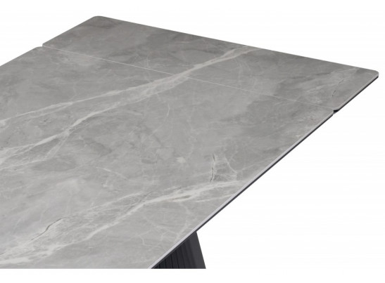 Керамический стол Вейв 140(200)х80 larka grey / черный