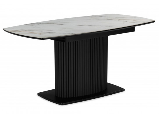 Керамический стол Фестер 160(200)х90 gilt white / черный