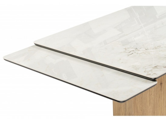 Керамический стол Монерон 200x100 brecha crema elegance / дуб монтана