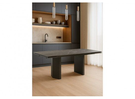Керамический стол Монерон 180x90 nero marquina / черный