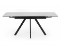 Керамический стол Вилли 120(180)х80 сarmen light grey / черный