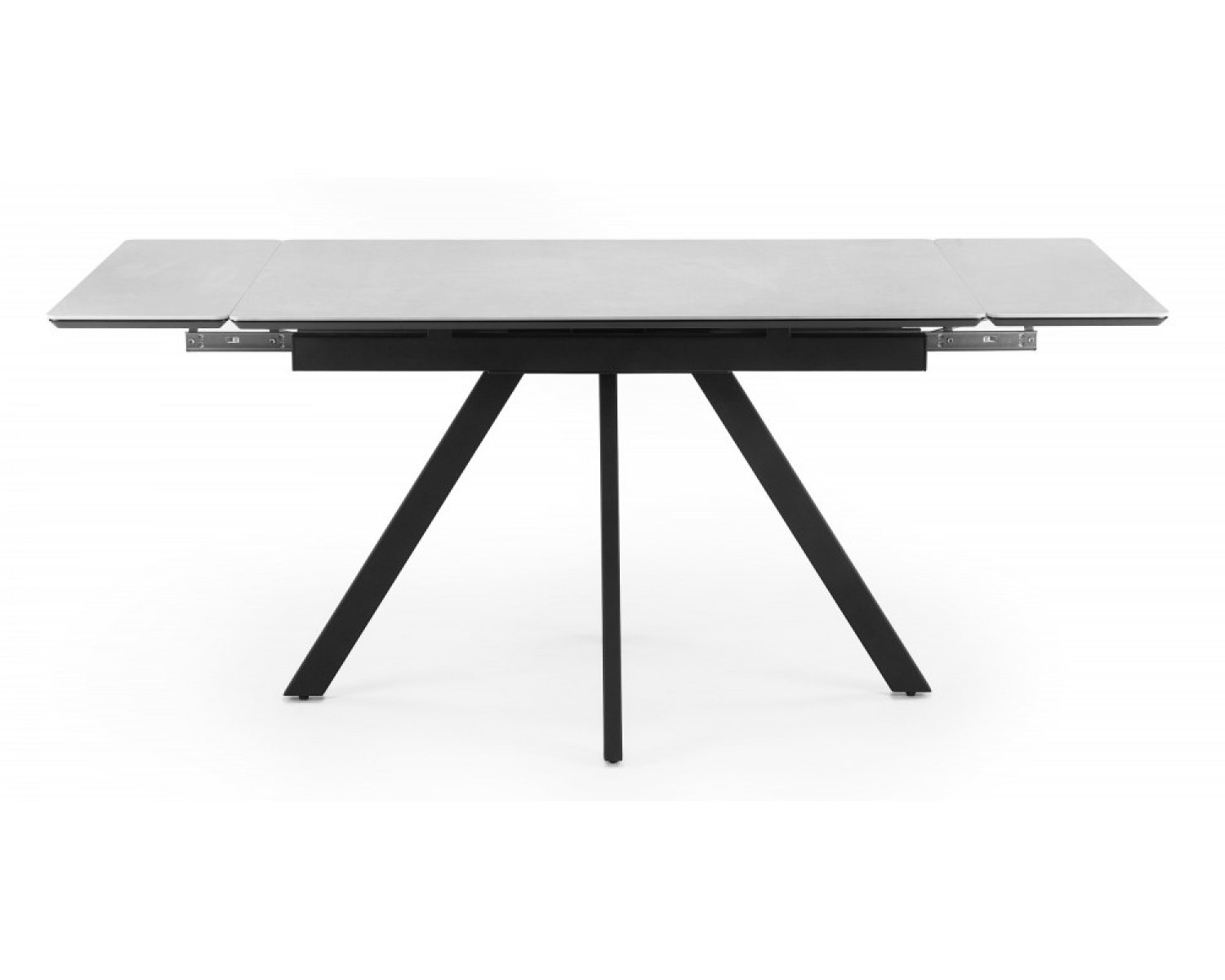 Керамический стол Вилли 120(180)х80 сarmen light grey / черный
