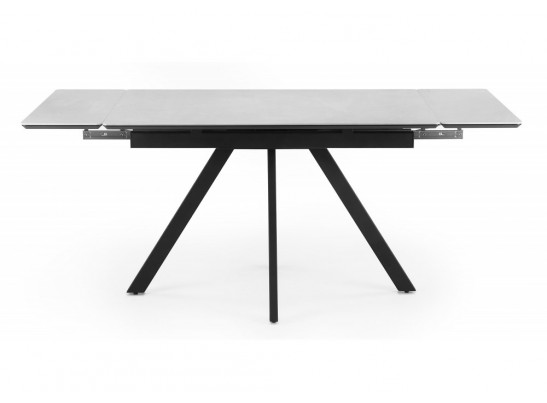 Керамический стол Вилли 120(180)х80 сarmen light grey / черный