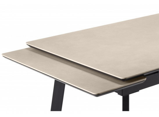 Керамический стол Норман 140(200)х80 carmen light grey / черный
