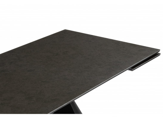 Керамический стол Шелтон 180(260)x90 massa ink gray / черный