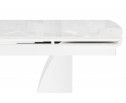 Керамический стол Готланд 180(240)x90 statuario titan gloss / белый