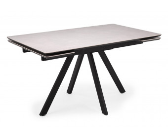 Керамический стол Вилли 140(200)х80 carmen light grey / черный