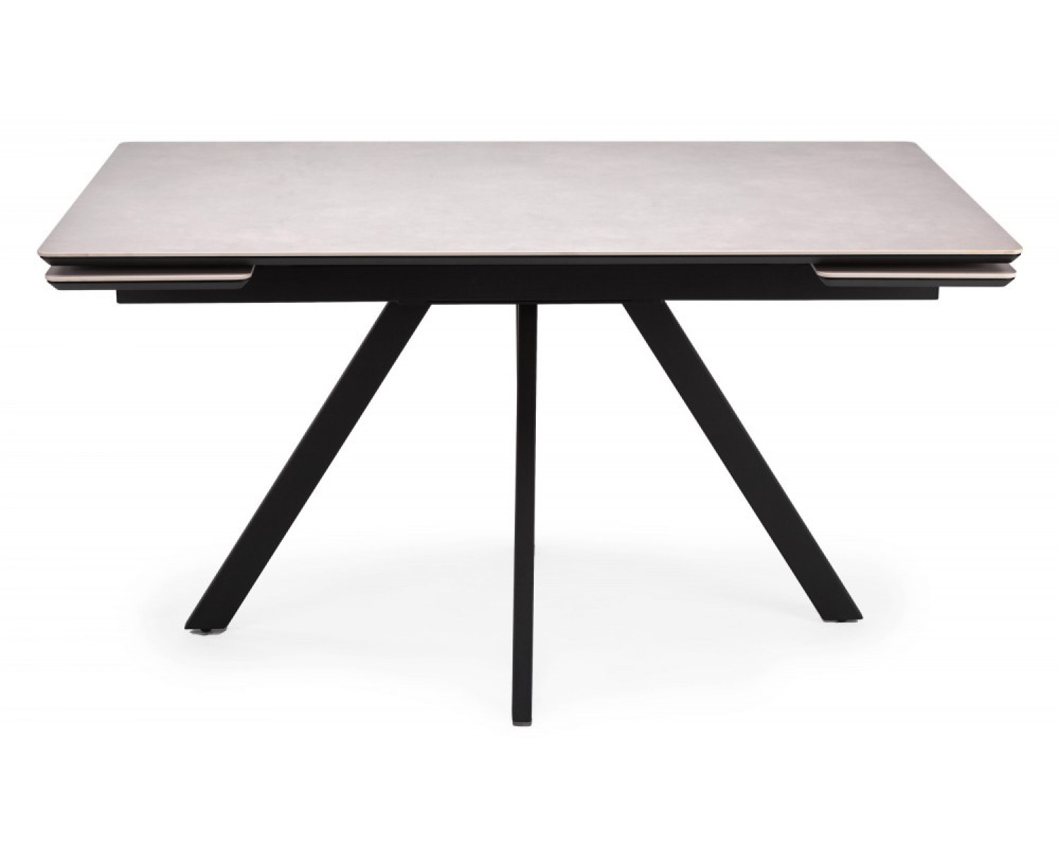 Керамический стол Вилли 140(200)х80 carmen light grey / черный