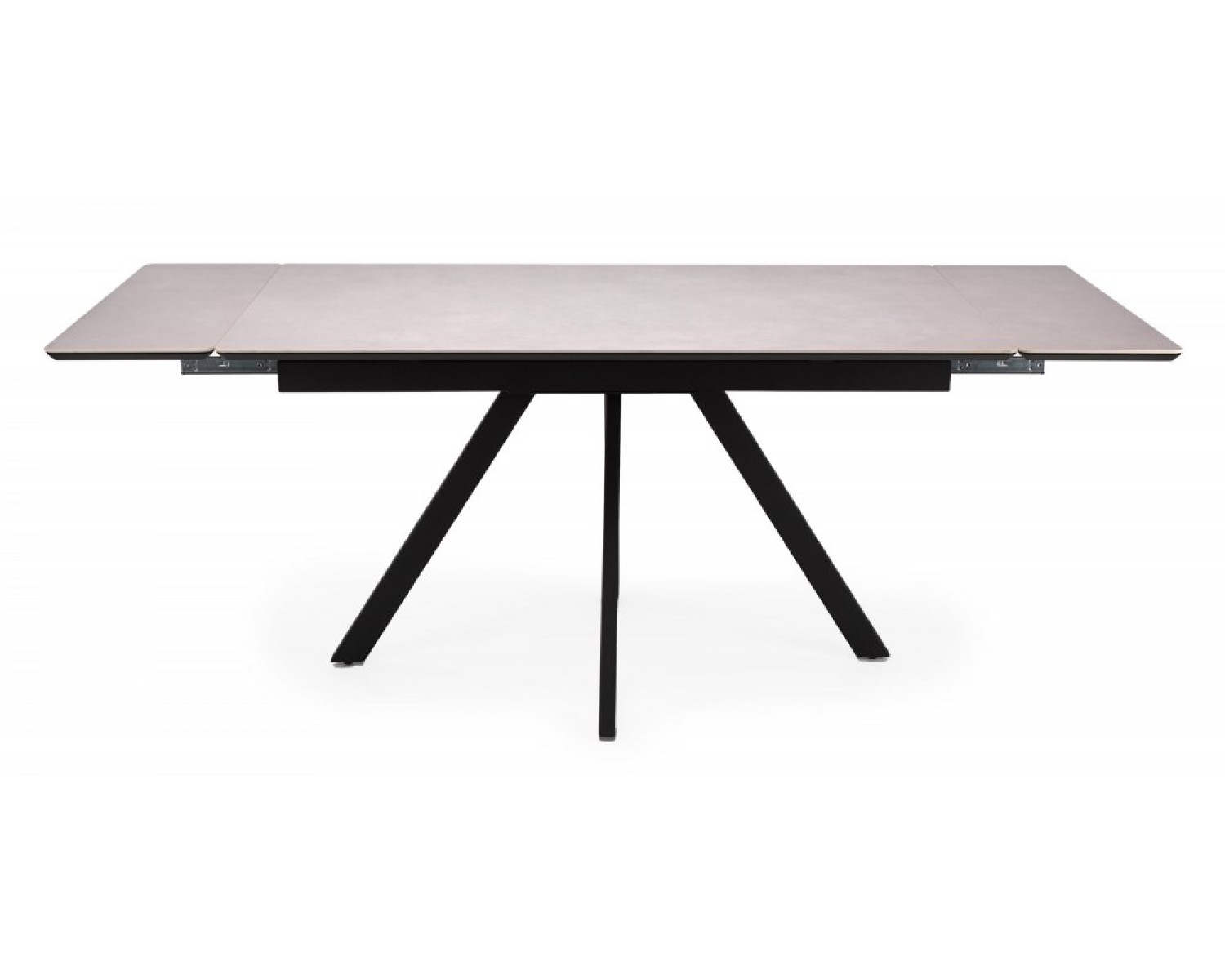 Керамический стол Вилли 140(200)х80 carmen light grey / черный
