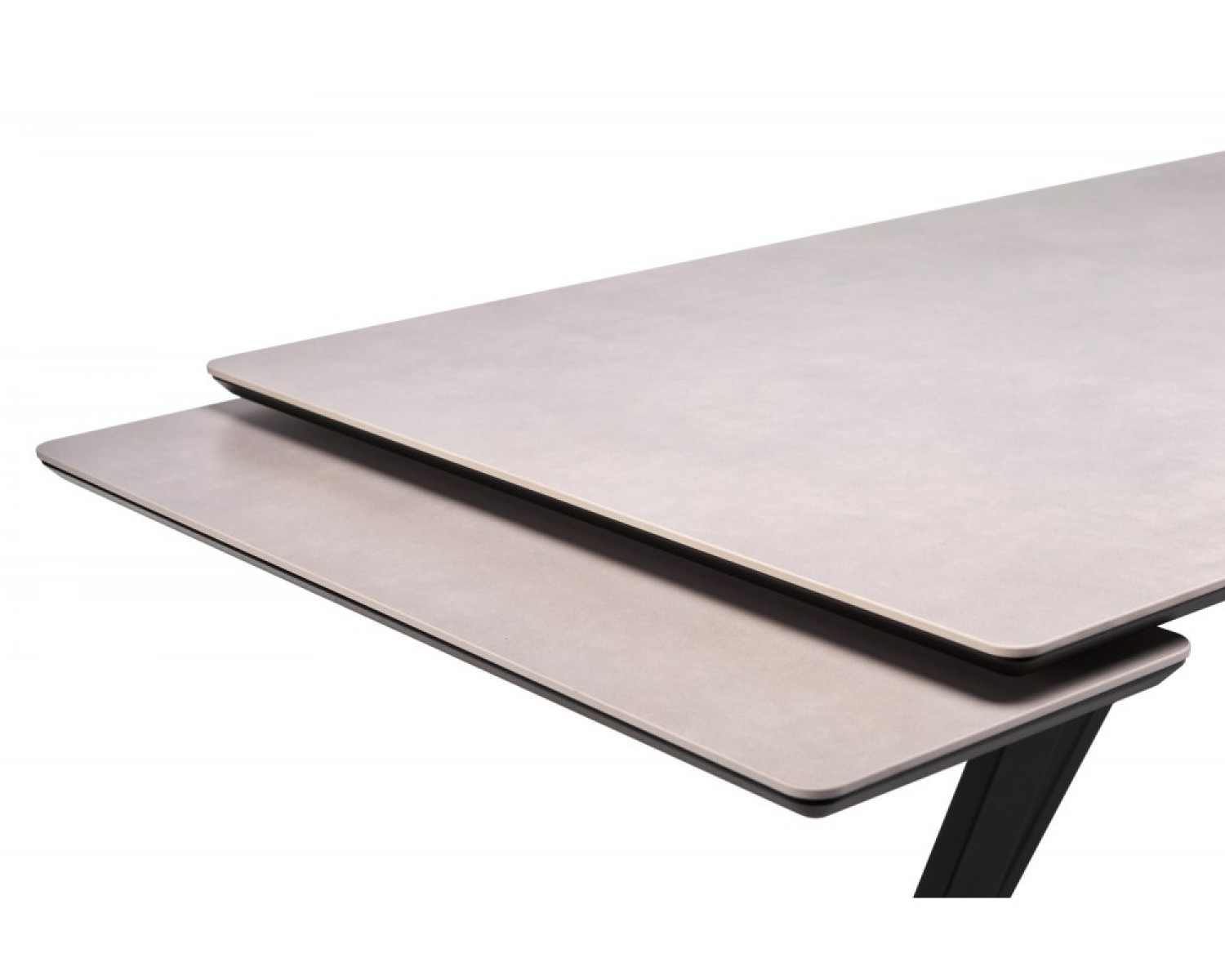 Керамический стол Вилли 140(200)х80 carmen light grey / черный