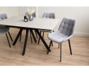 Керамический стол Вилли 140(200)х80 carmen light grey / черный