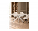 Керамический стол Катчел-2 120(180)x80 calacatta gold / белый