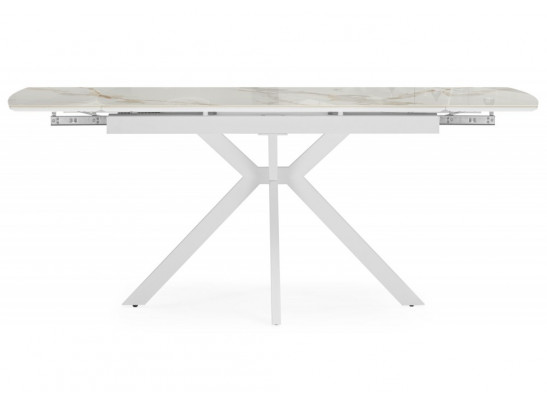 Керамический стол Катчел-2 120(180)x80 calacatta gold / белый