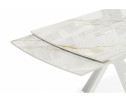 Керамический стол Катчел-2 120(180)x80 calacatta gold / белый