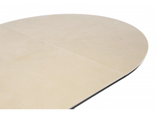 Керамический стол Стивен 100(140) okara light yellow / черный