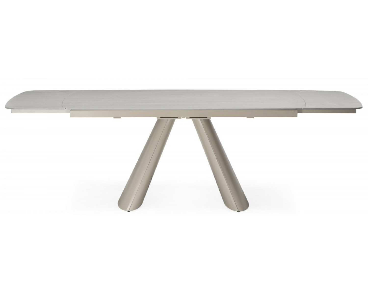 Керамический стол Grig 165(240)x90 серо-бежевый