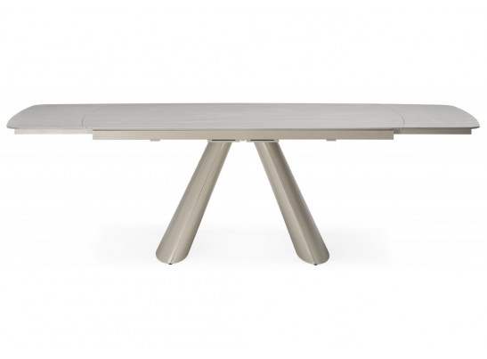Керамический стол Grig 165(240)x90 серо-бежевый