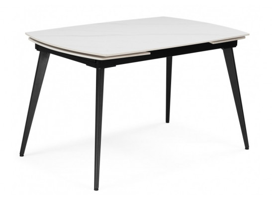 Керамический стол Aveiro 120(180)x80 белый мрамор / черный