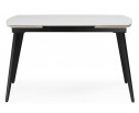 Керамический стол Aveiro 120(180)x80 белый мрамор / черный