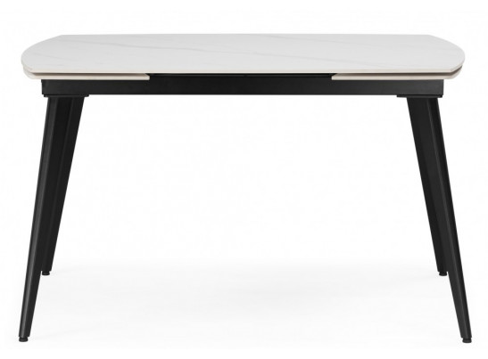 Керамический стол Aveiro 120(180)x80 белый мрамор / черный