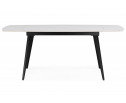 Керамический стол Aveiro 120(180)x80 белый мрамор / черный