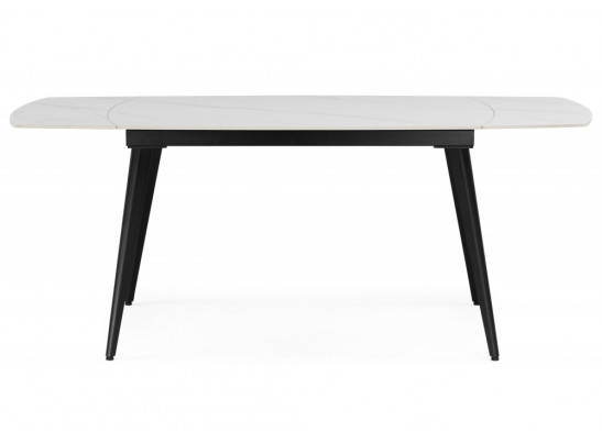 Керамический стол Aveiro 120(180)x80 белый мрамор / черный