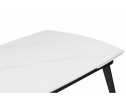 Керамический стол Aveiro 120(180)x80 белый мрамор / черный