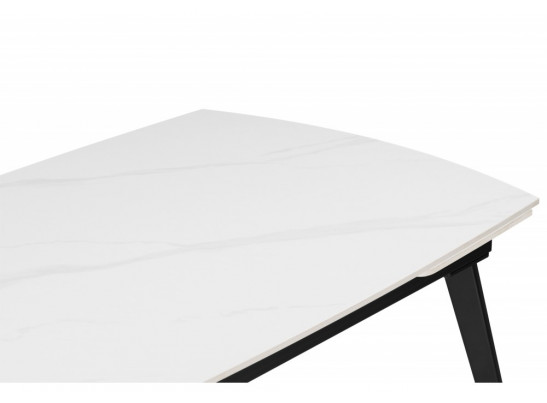 Керамический стол Aveiro 120(180)x80 белый мрамор / черный