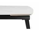 Керамический стол Aveiro 120(180)x80 белый мрамор / черный