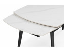 Керамический стол Aveiro 120(180)x80 белый мрамор / черный