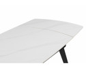 Керамический стол Aveiro 120(180)x80 белый мрамор / черный