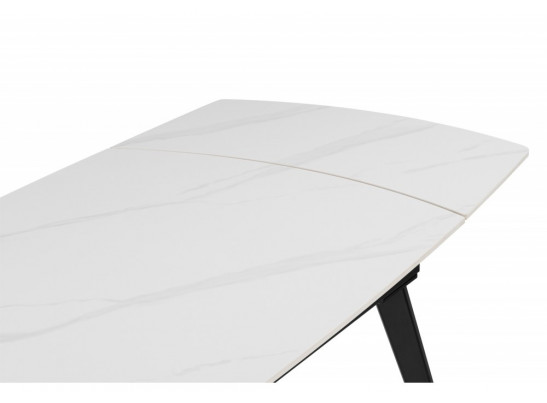 Керамический стол Aveiro 120(180)x80 белый мрамор / черный
