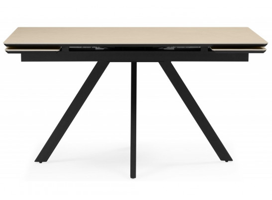 Керамический стол Вилли 140(200)х80 okara light yellow / черный