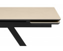 Керамический стол Вилли 140(200)х80 okara light yellow / черный