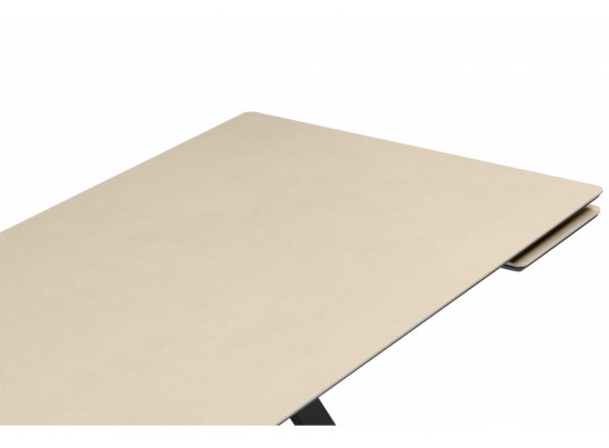 Керамический стол Вилли 140(200)х80 okara light yellow / черный
