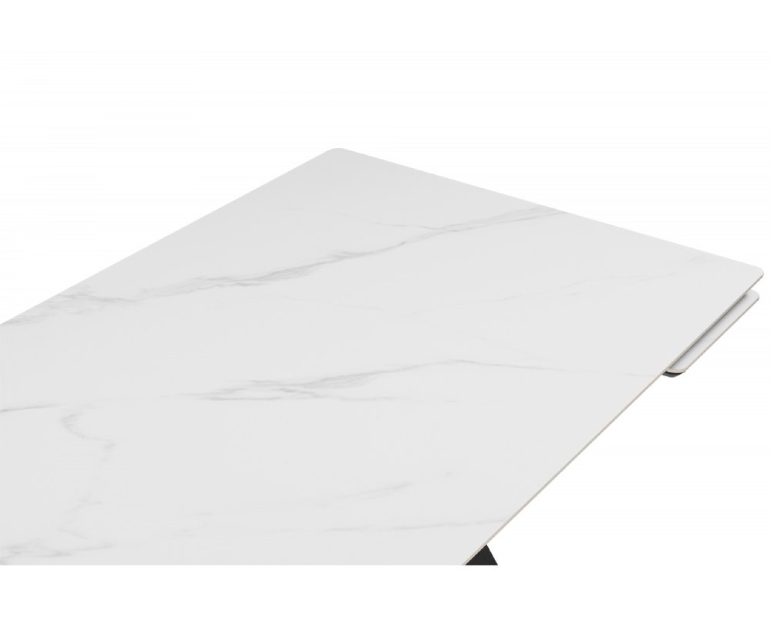 Керамический стол Вилли 120(180)х80 snow alpin white / черный