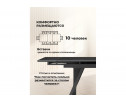 Керамический стол Вейв 160(220)х89 черный мрамор shakespeare black / черный