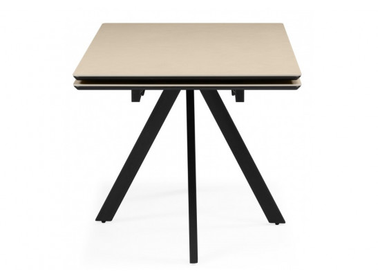 Керамический стол Вилли 120(180)х80 okara light yellow / черный