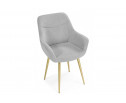 Стул на металлокаркасе Флюид светло-серый (zd 960) / золотой