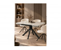 Керамический стол Катчел 120(180)x80 calacatta gold / черный