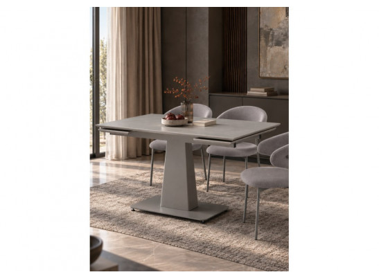 Керамический стол Мун 120(180)х80 carmen light gray / серый матовый
