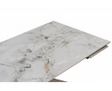 Керамический стол Пантон 120(180)×80 gold jade / бежево-серый матовый