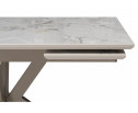 Керамический стол Пантон 120(180)×80 gold jade / бежево-серый матовый