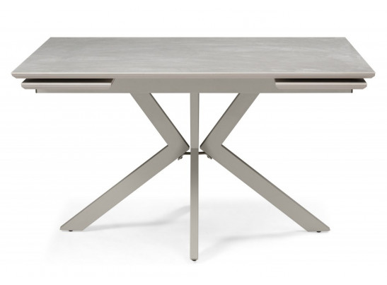 Керамический стол Пантон 120(180)х80 carmen light gray / серый матовый