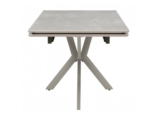 Керамический стол Пантон 120(180)х80 carmen light gray / серый матовый