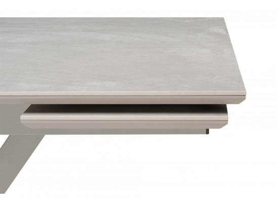 Керамический стол Пантон 120(180)х80 carmen light gray / серый матовый